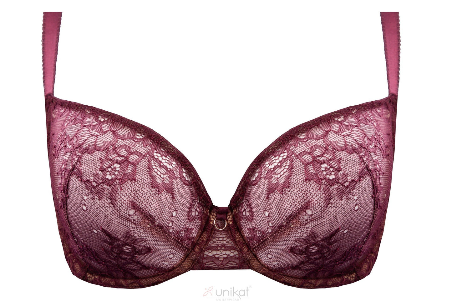 Sheer Mesh Lace Balconette Bra Caro-2
